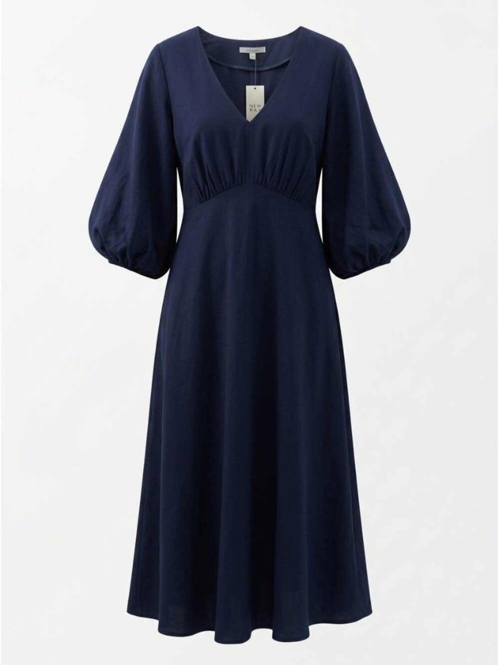 NWT A New Day Balloon Sleeve Empire Waist Flowy Maxi Dress Sz XXL Navy Elegant